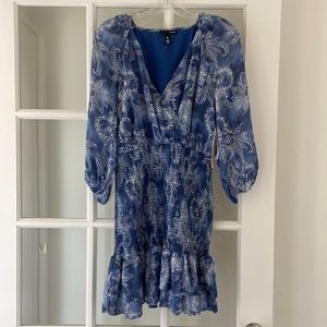 August blue long sleeve dress